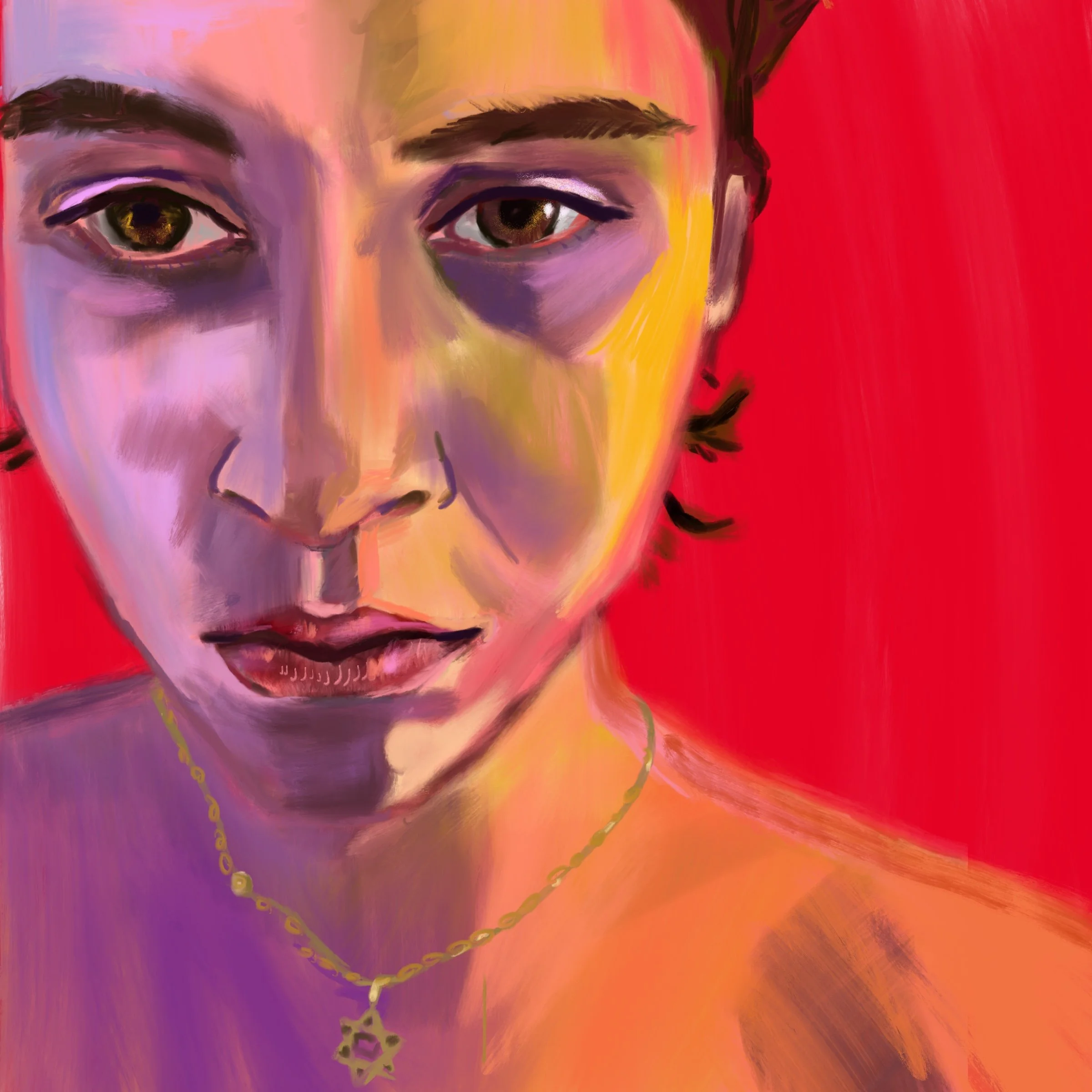 Red Lily, 2024, Digital Art, 16 x 16