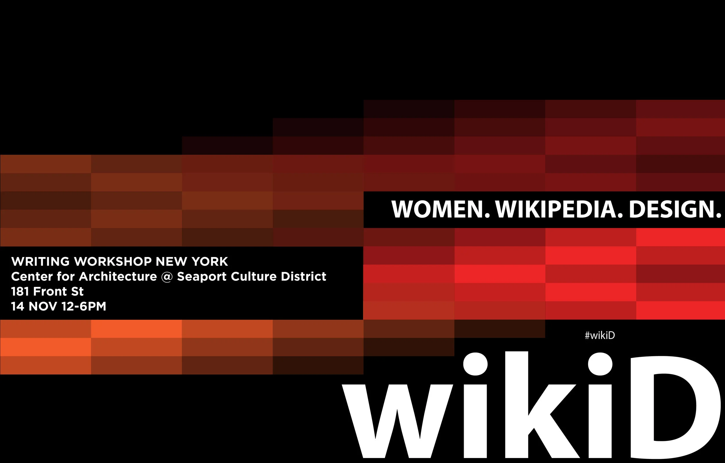 Come to our final fall wikiD writing workshop