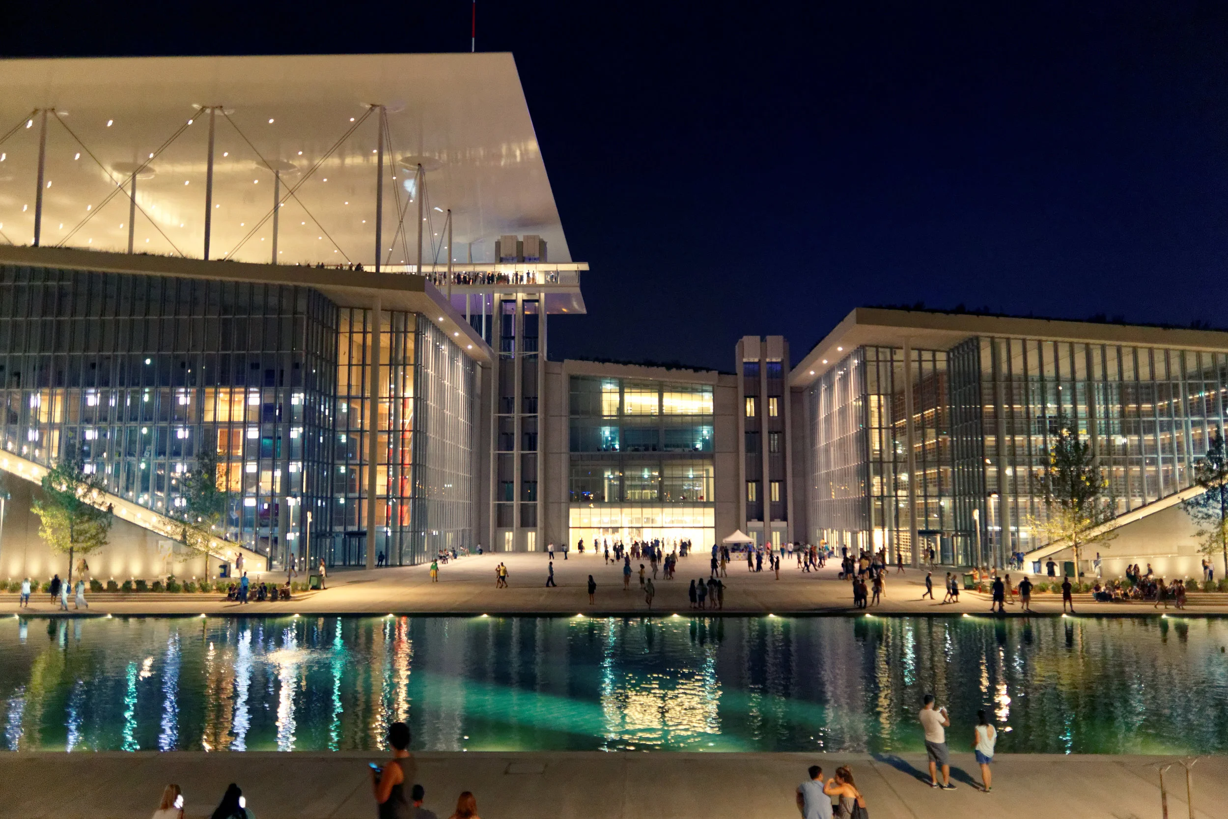 Stavros Niarchos Foundation Cultural Center, view from east. Courtesy of Bill Barekas.
