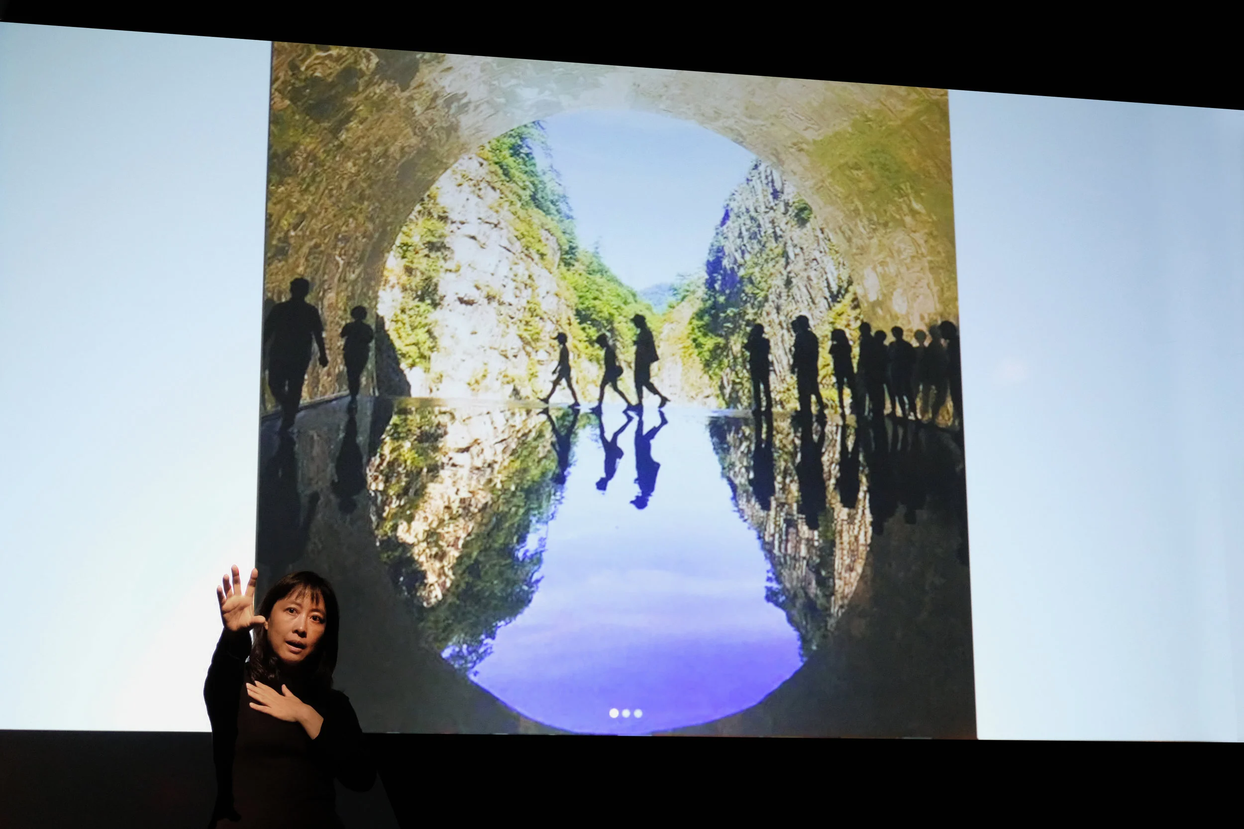 Dang Qun presenting her lecture “ Future City: Human and Nature ” at the Carnegie Mellon School of Architecture Fall 2018 Lecture Series. Photo: Michael Powell.