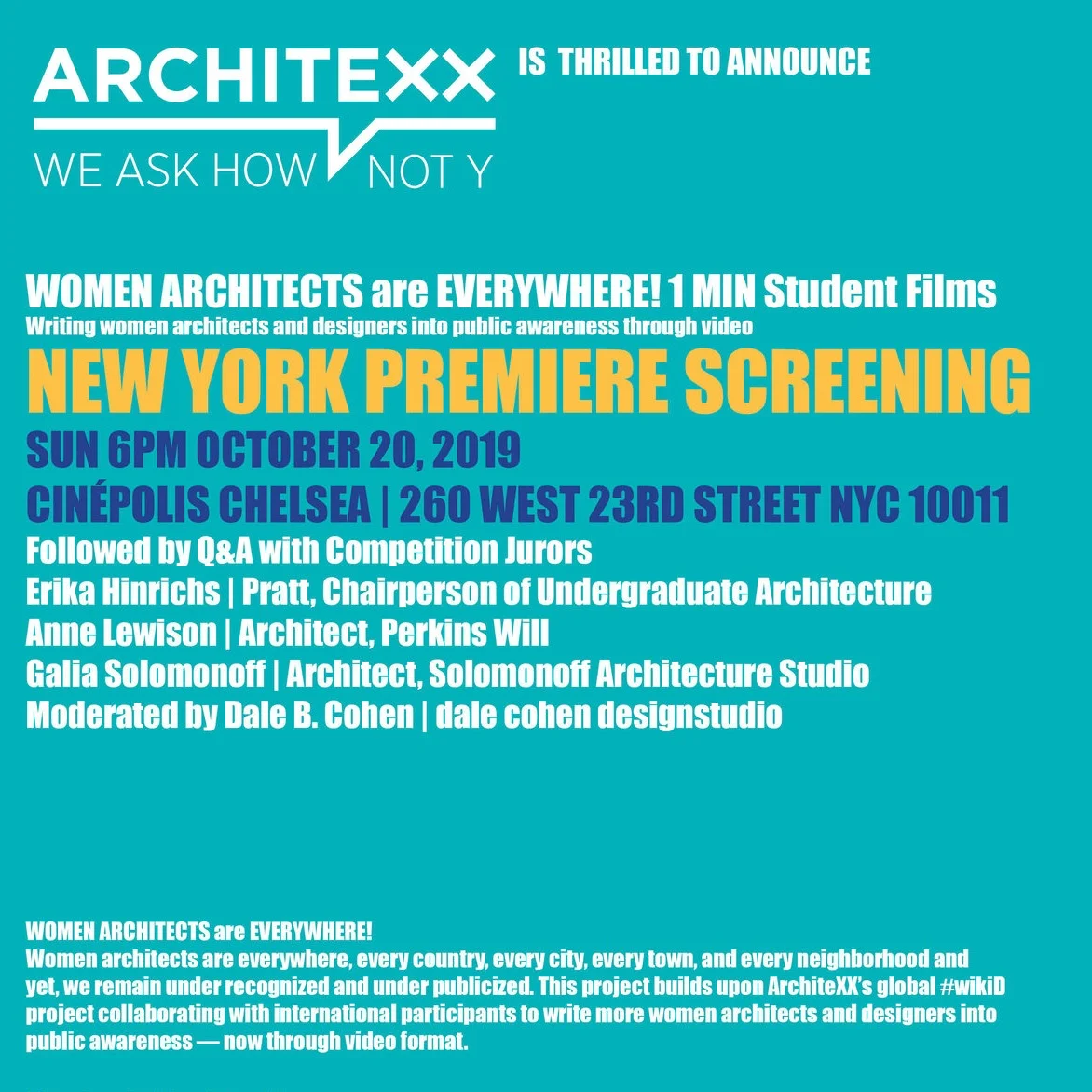 Women Architects are Everywhere - New York Premiere Screening