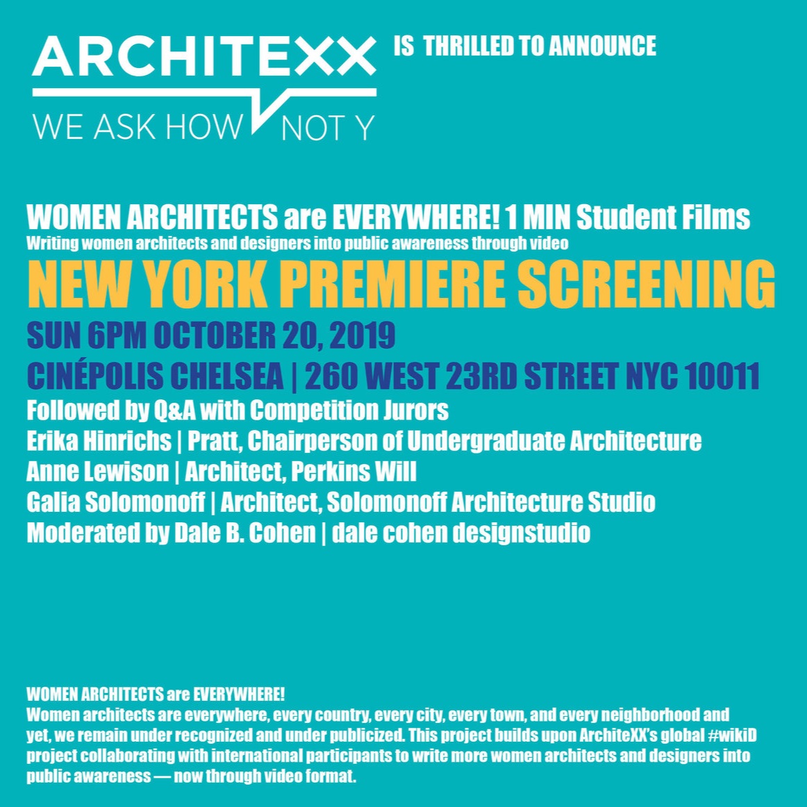 Women Architects are Everywhere - New York Premiere Screening