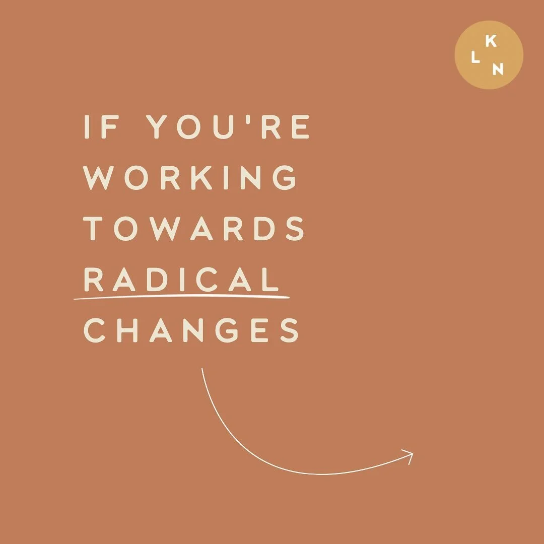 we are often averse to the idea of radical change in our health &amp; habits if it isn&rsquo;t radical enough⁣.
⁣
it sounds useless if it doesn&rsquo;t require enough sacrifice, misery, or a doing a total 180 in how we live our lives.⁣
⁣
but what abo