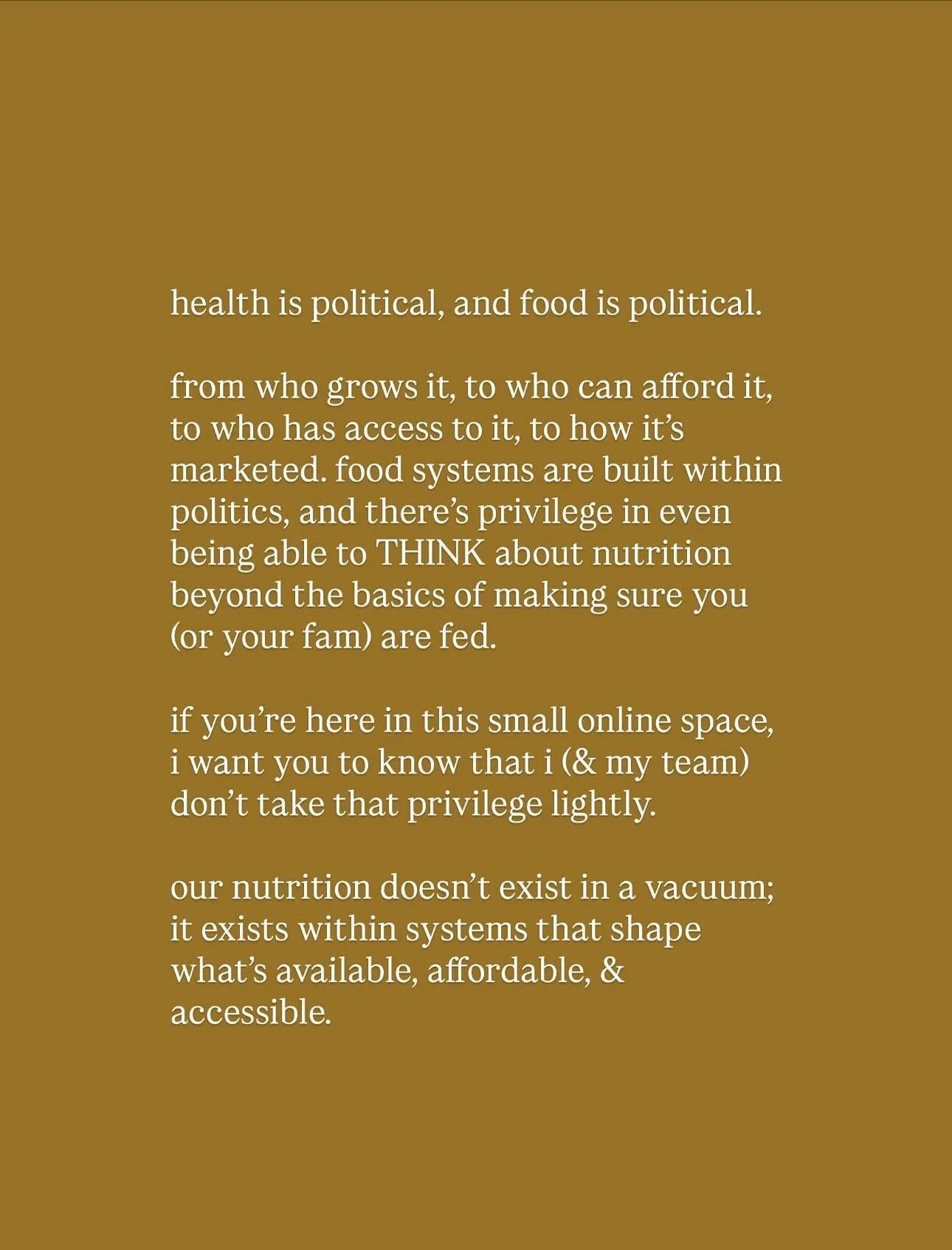 just going to leave this one here on the feed.