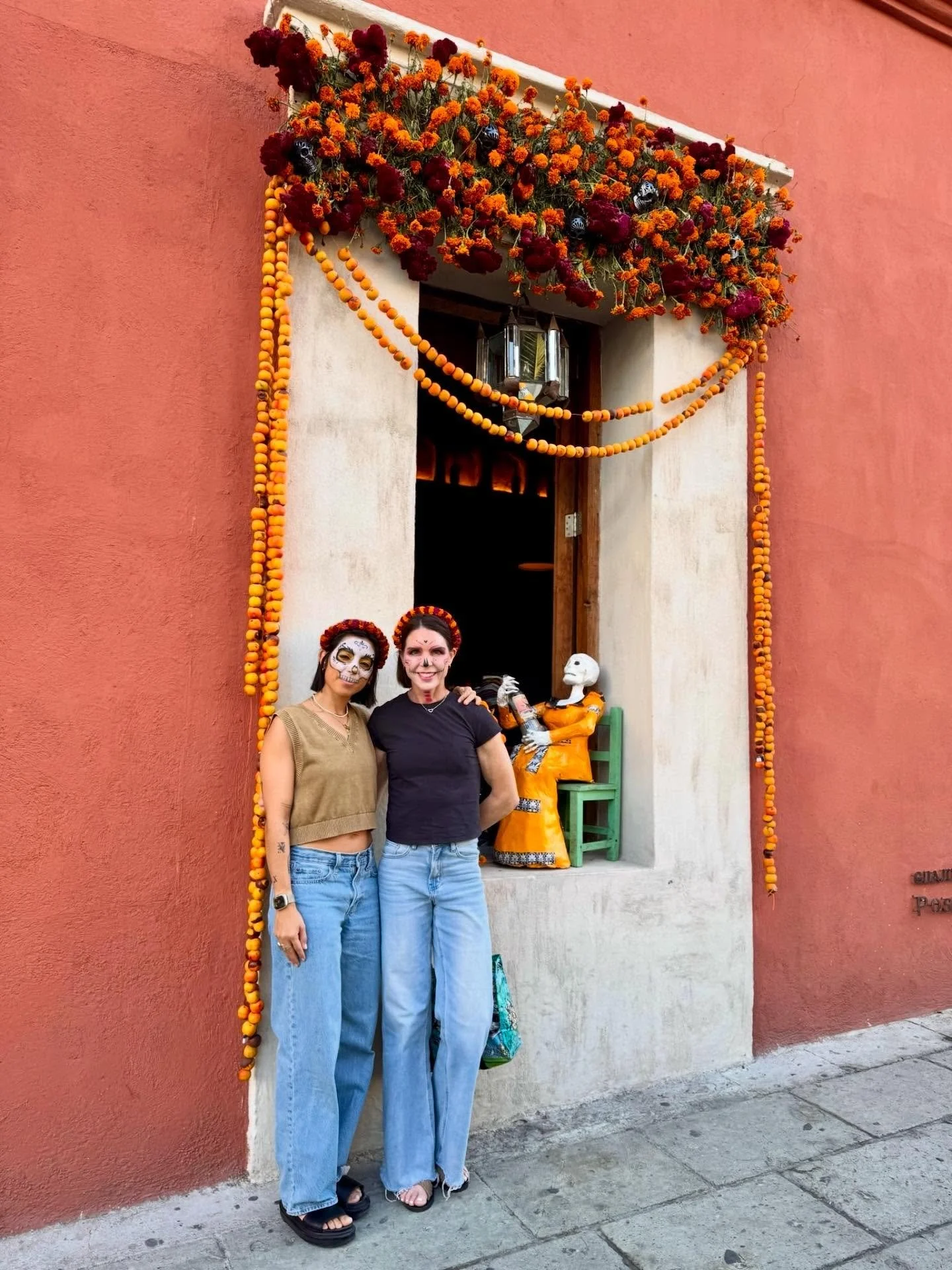 wrapping up these gorgeous days celebrating d&iacute;a de los muertos with my parents.⁣
⁣
&gt;&gt; milo as his absolute happiest self turning into his favorite ice cream vendor, don jorge. ⁣
&gt;&gt; the most beautiful altars (and our little home alt