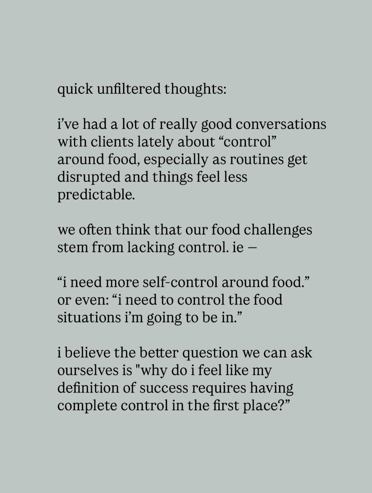 sick as can be with the flu so instead of a cute &amp; concise post you get my long winded rambles. but if the holidays make you feel like you&rsquo;re &ldquo;failing&rdquo; at your nutrition, this may be part of the problem.