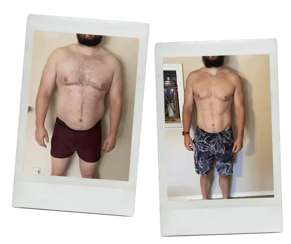 male weightloss before and after