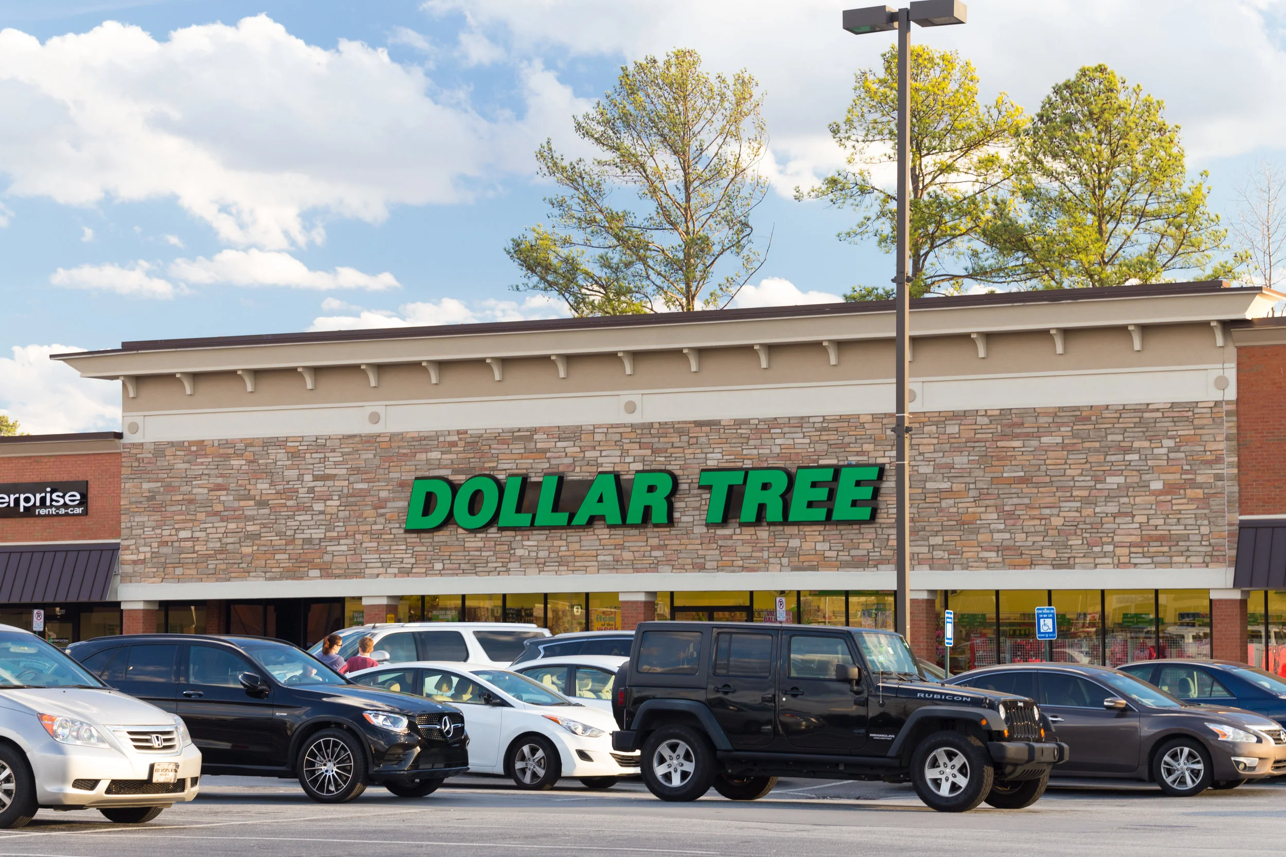 The exterior storefront of Dollar Tree at Parkaire Landing