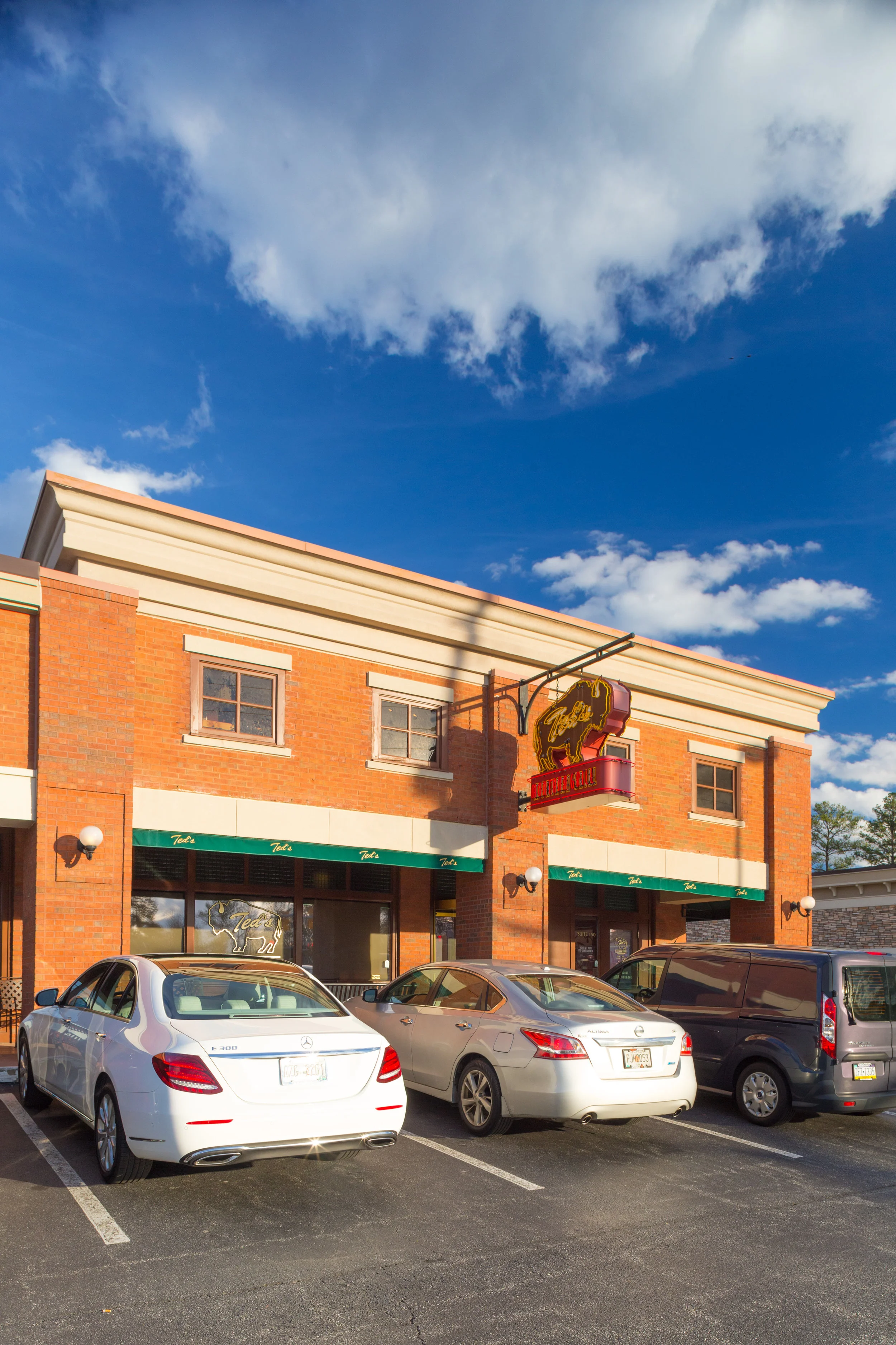 The exterior storefront of Ted's Montana Grill at Parkaire Landing