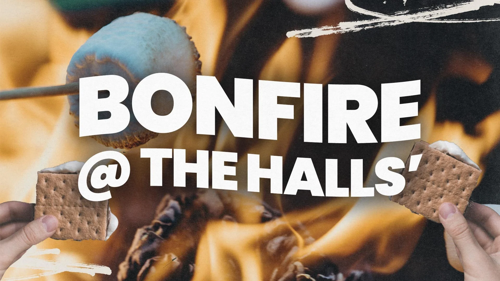 Student Bonfire at Halls'