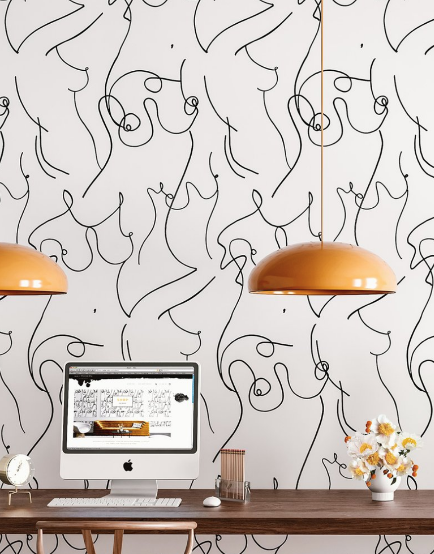 lady wallpaper, boob wallpaper, drop it modern