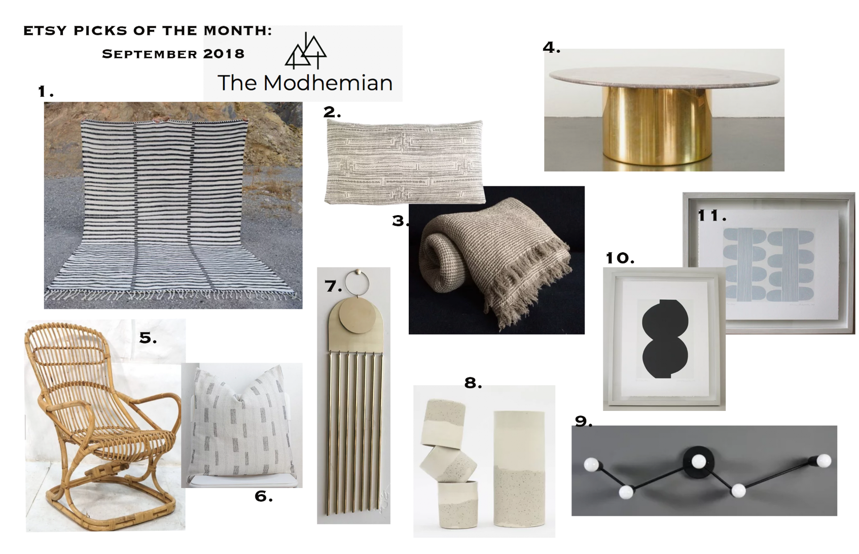 the modhemian Etsy Round Up, Etsy picks of the month