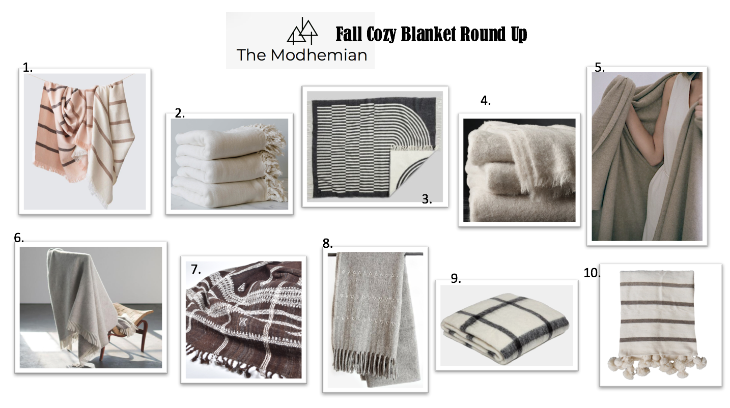 @themodhemian blanket round up, cozy bedroom styling, modern boho bedroom
