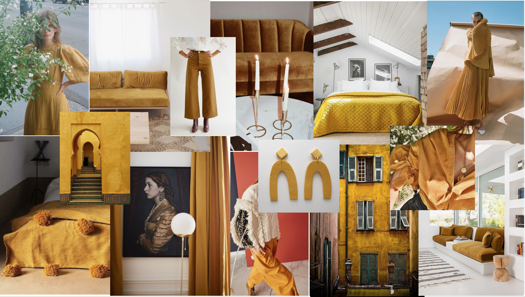 mustard mood board