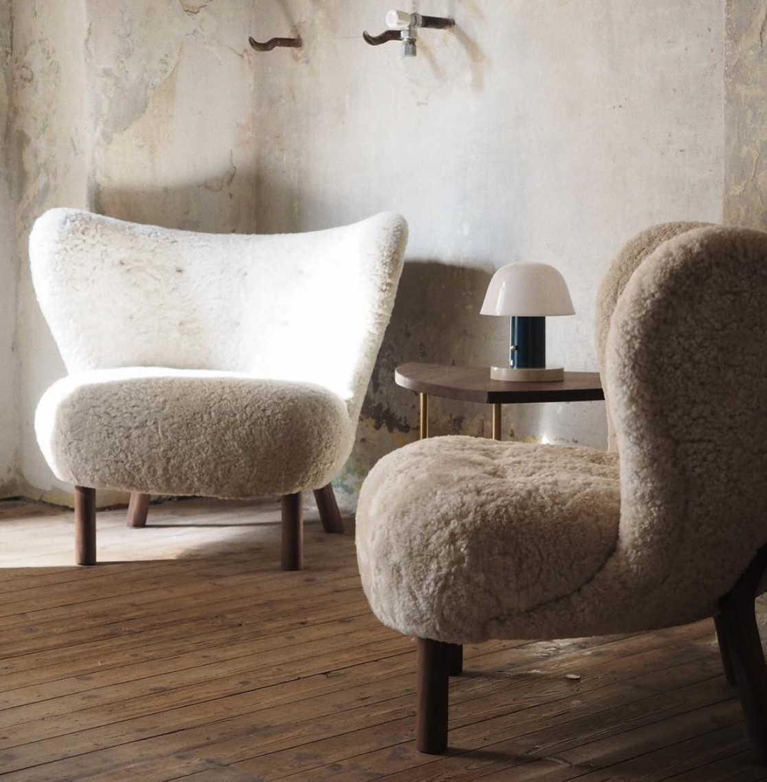 fleming lassen chair, furry chair trend