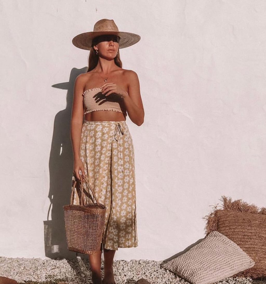 faithful the brand, straw hat, pink summer