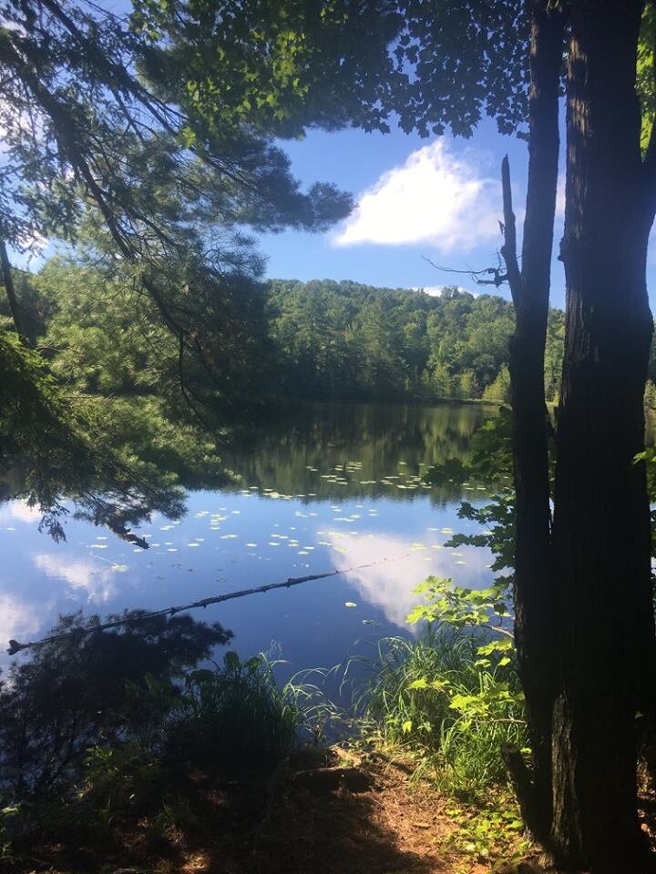 One of several remote lakes on the course.