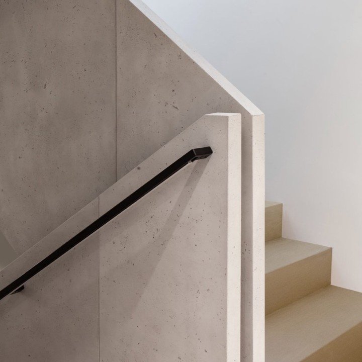 #Repost @izenarchitecture House 32 // Stair detail // These thin, concrete guards are part of a series of several concrete elements within the interior and exterior of this house. There is also an integrated light on the underside of the custom black