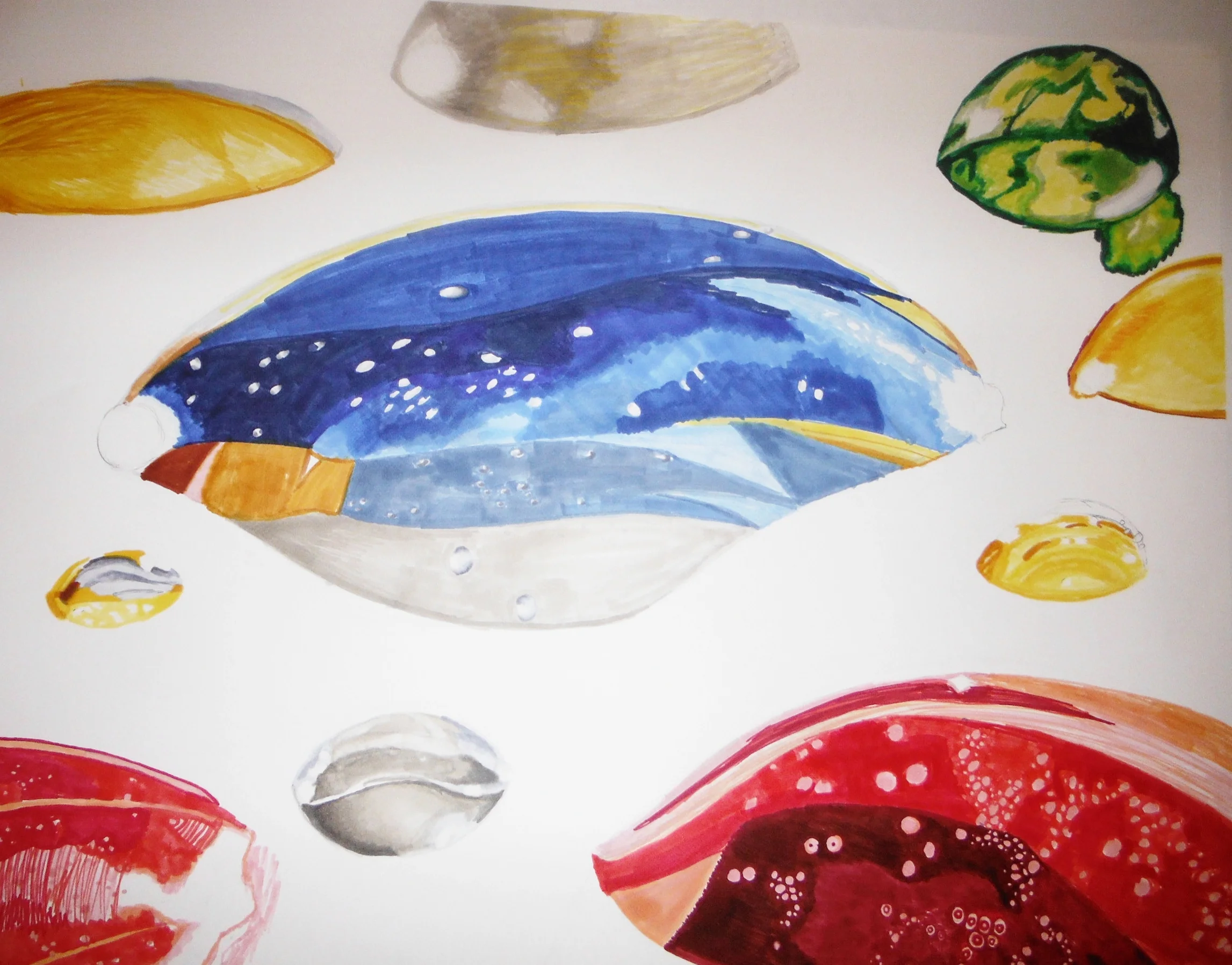 Colored Droplets Study 2013