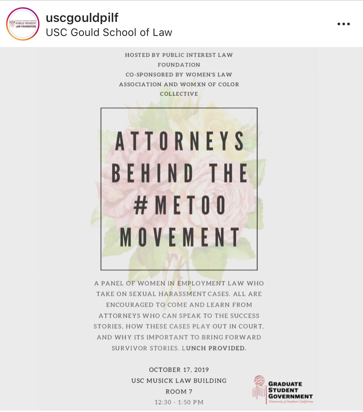 USC Law Panel: Women of the #MeToo Movement