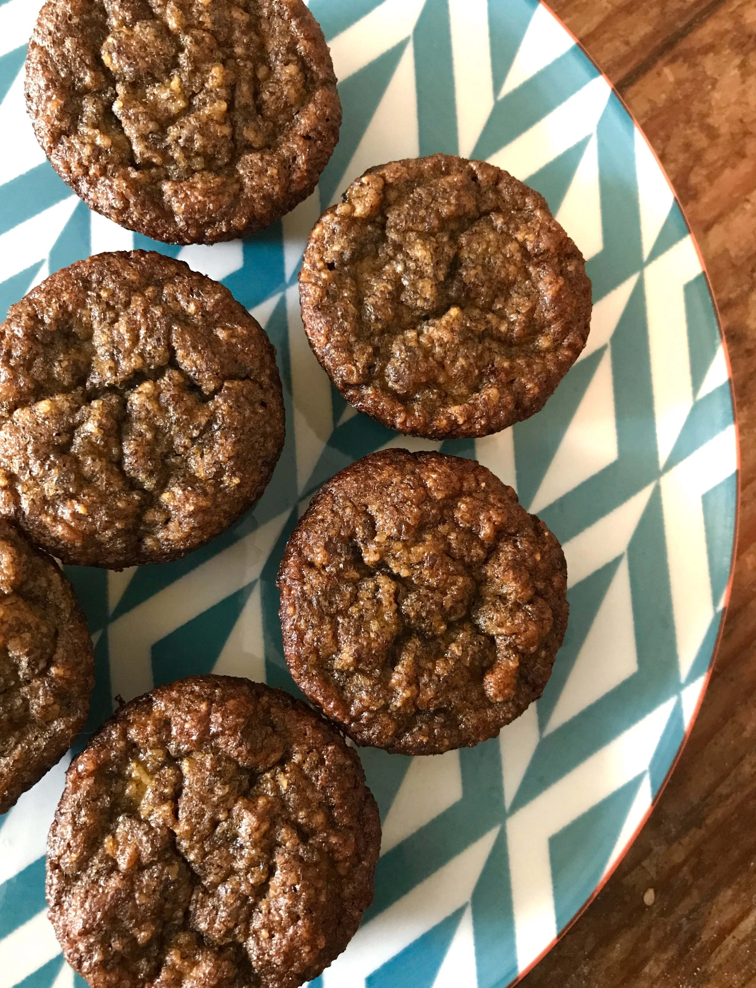 Banana Almond Flaxmeal Mini Muffins