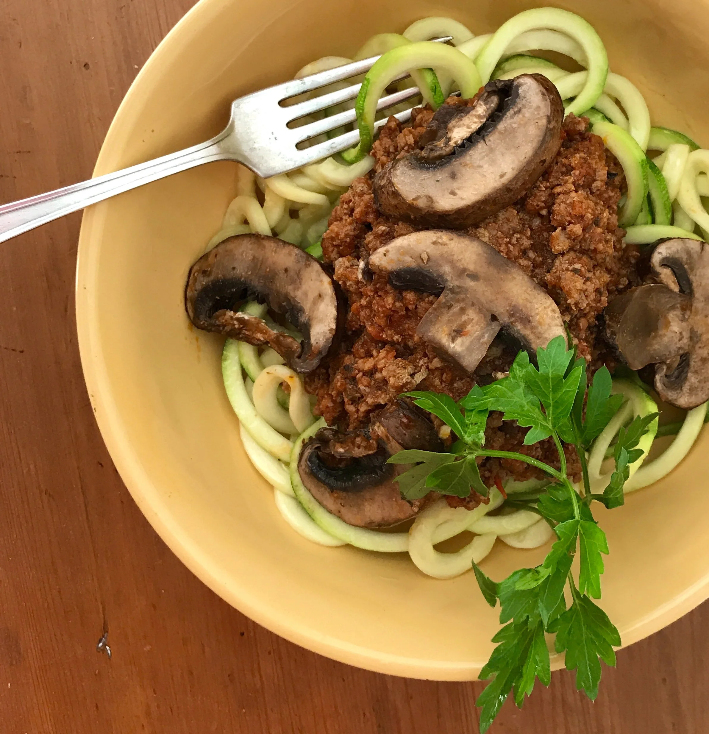 Zoodles with Quick &amp; Easy Protein Rich Bolognese