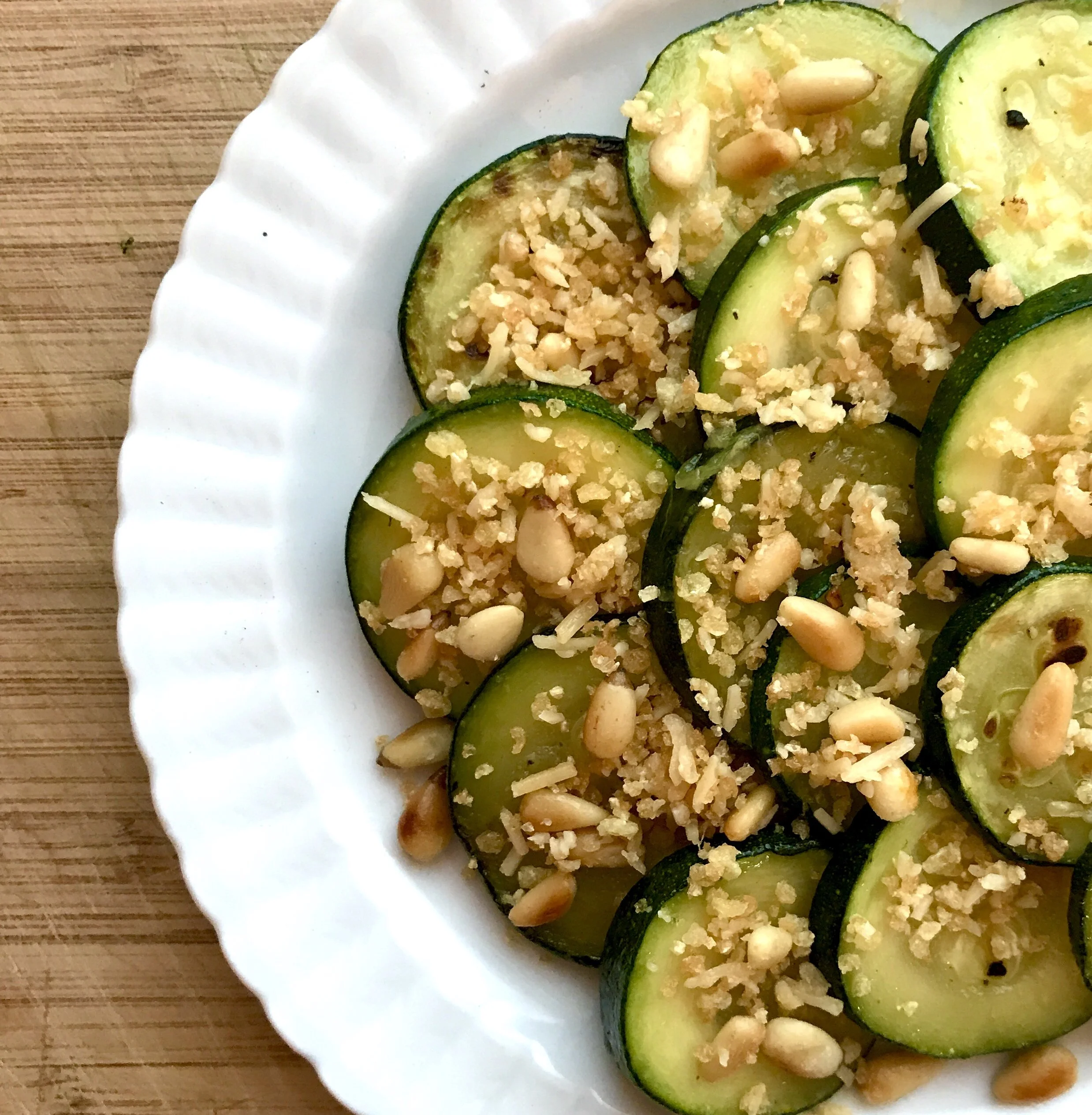 Sautéed Zucchini with Parmesan &amp; Pine Nuts
