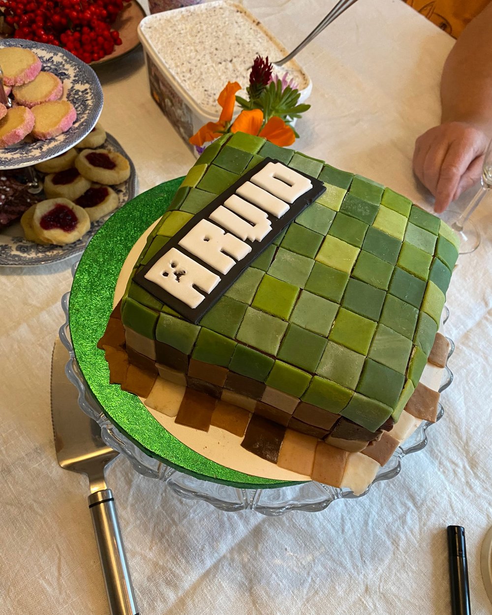 Minecraft-tårta till 9-åringen