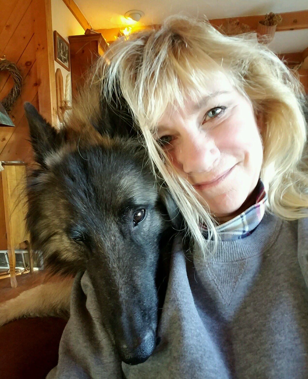 Bonnie Marris and her dog, Shane