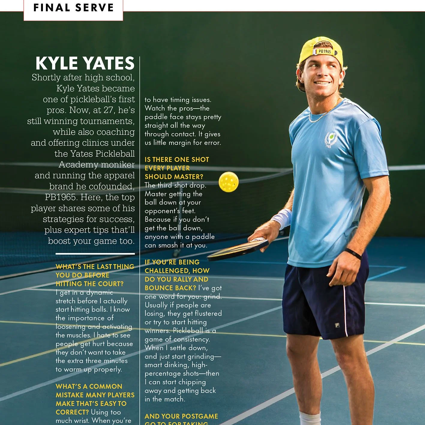 Pro Pickleball Player Kyle Yates | InPickleball Magazine