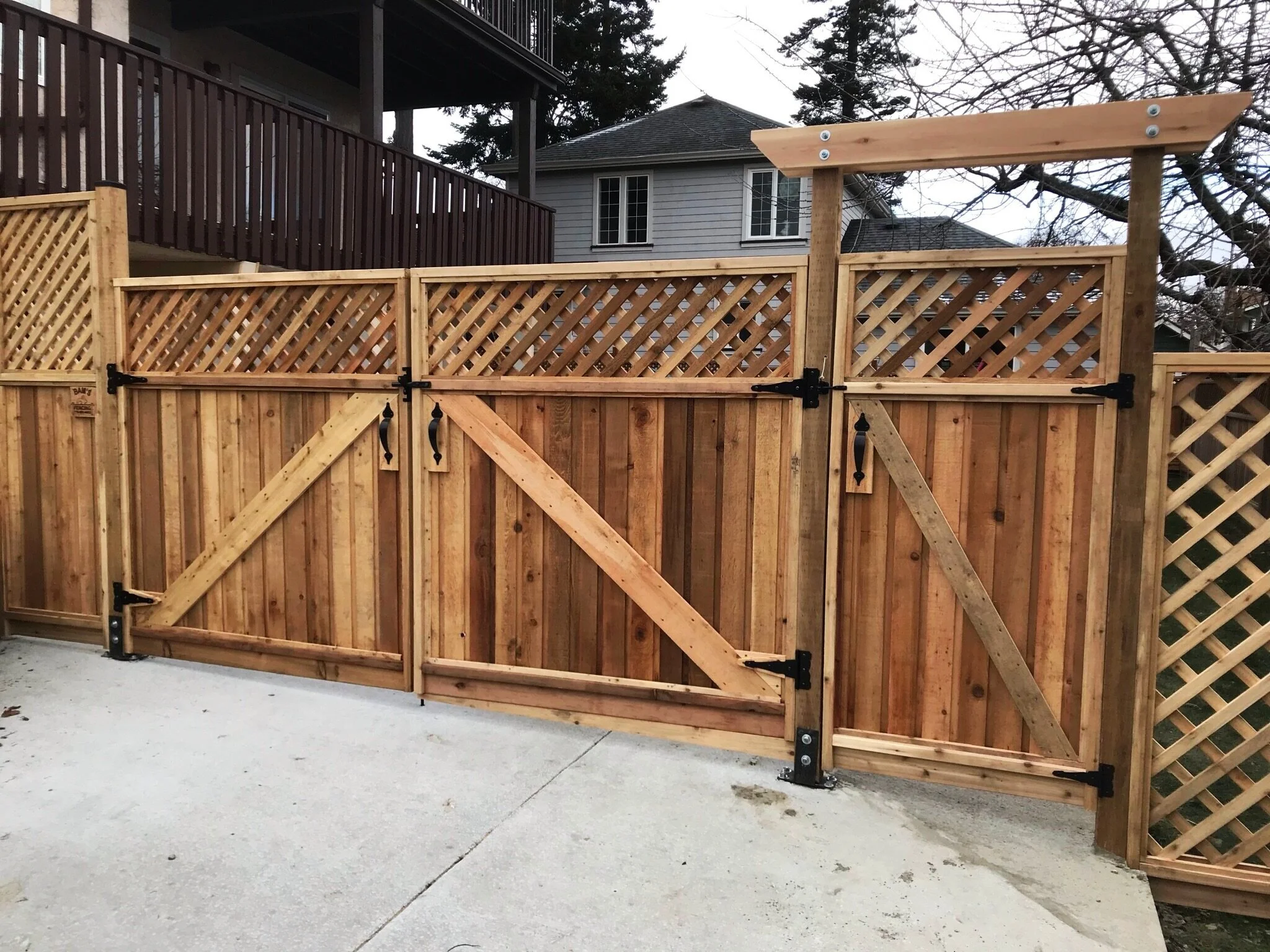Custom Panel Fence and Gate