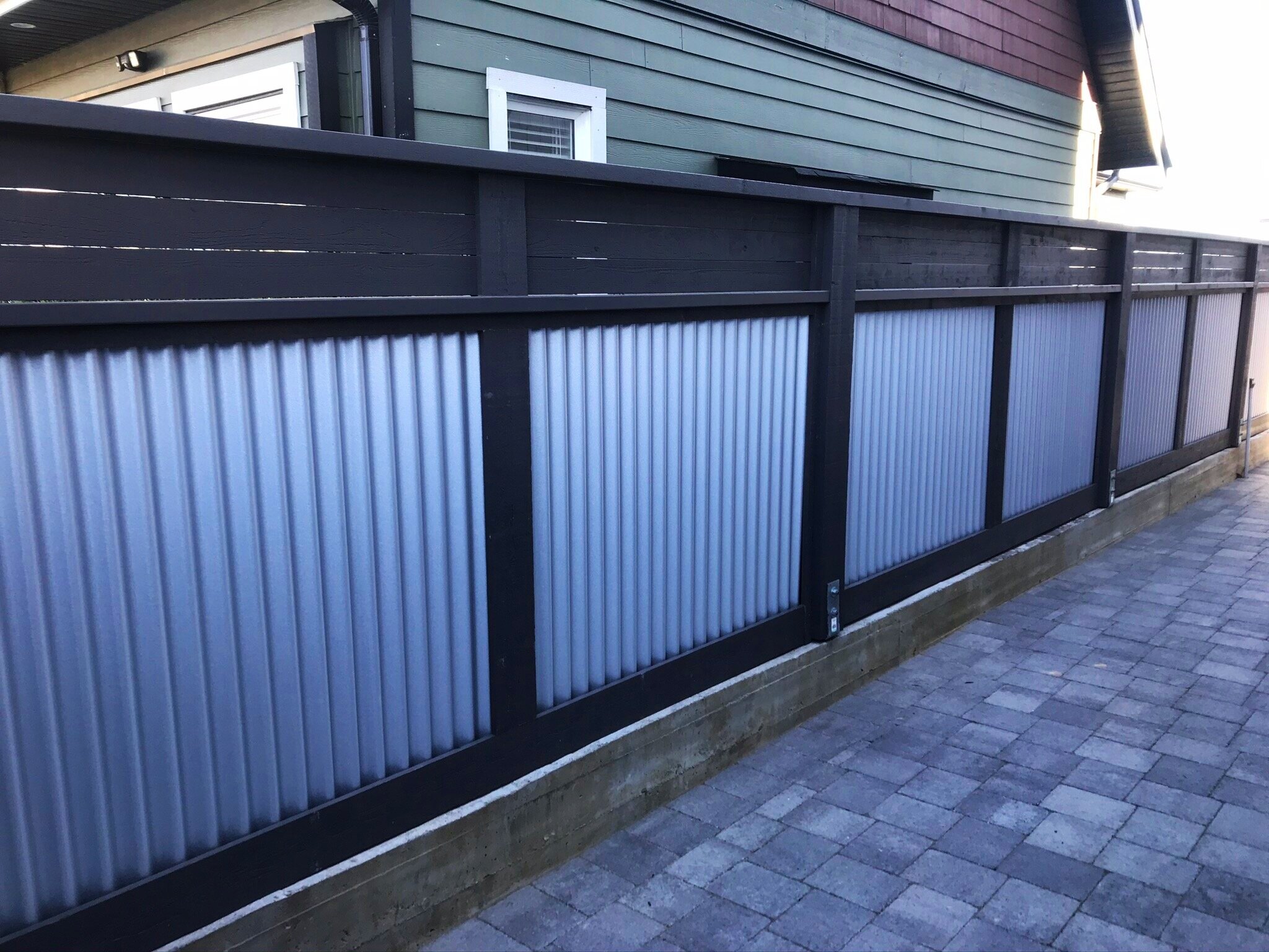 Fencing Custom Fences For Victoria Bc, Corrugated Metal Fence Panels Canada