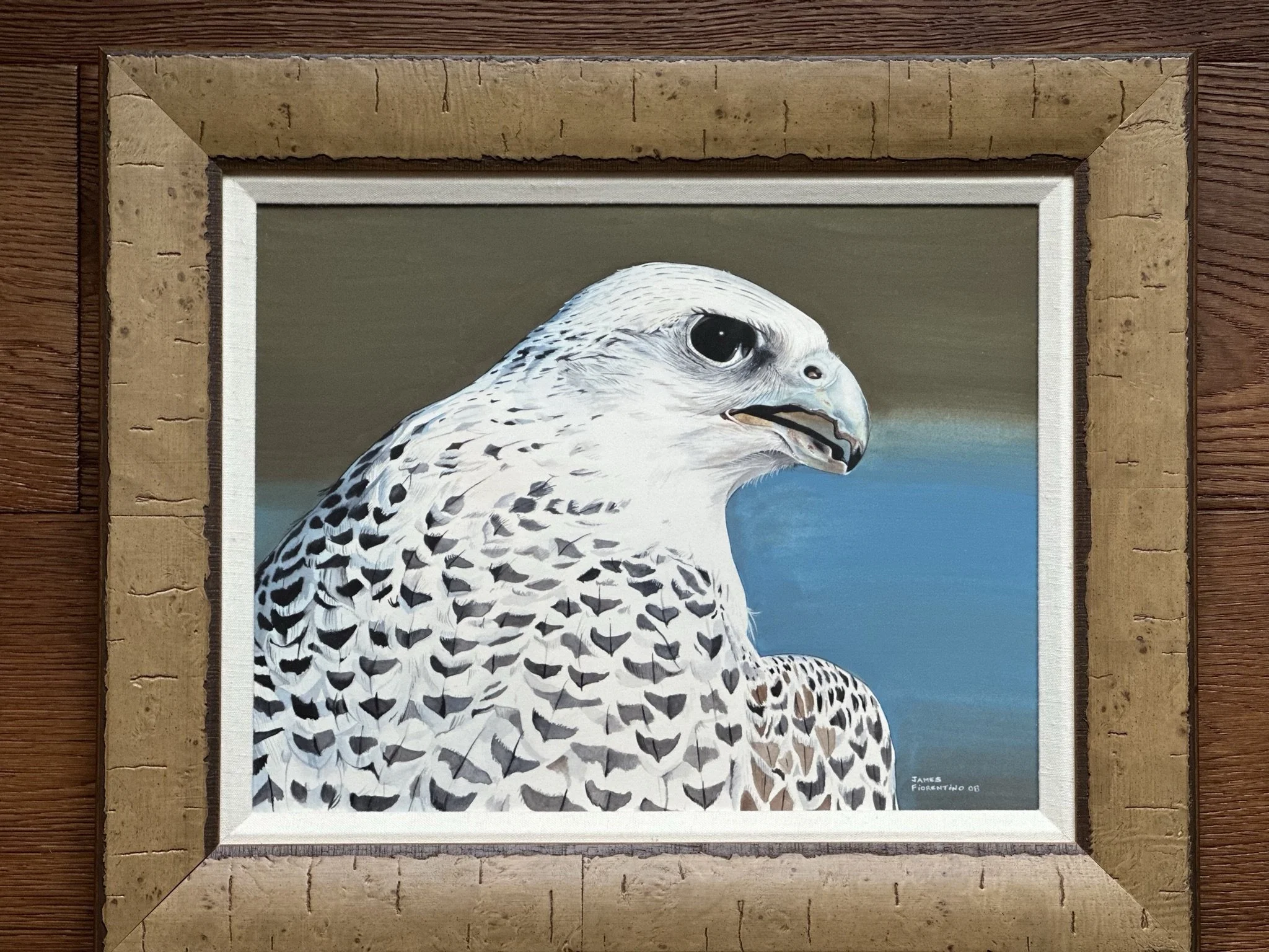 Gyrfalcon: Original Watercolor, Raptor Trust Collection