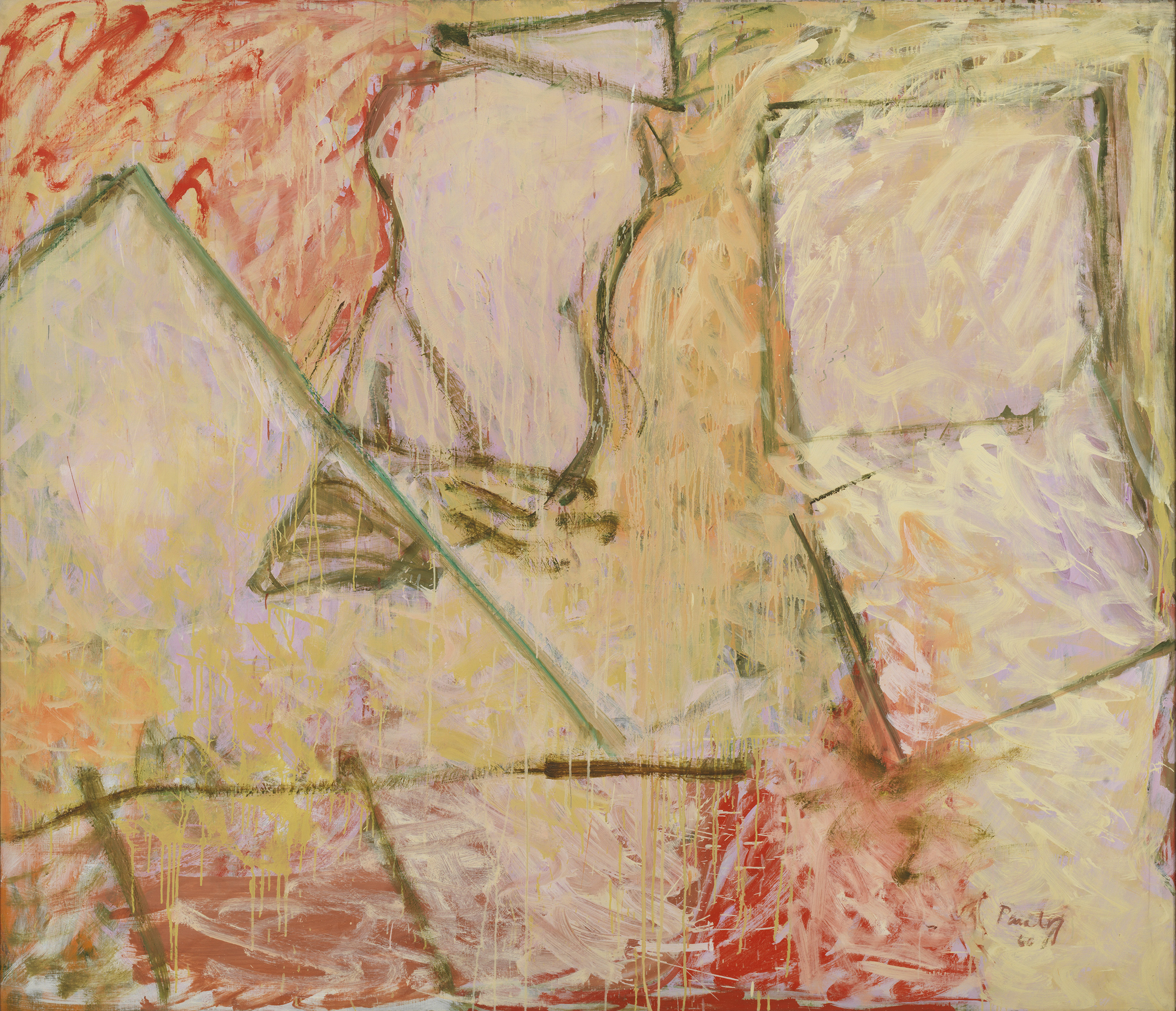 Pat Passlof Mark’s House , 1960 Oil on linen 70 x 81 inches