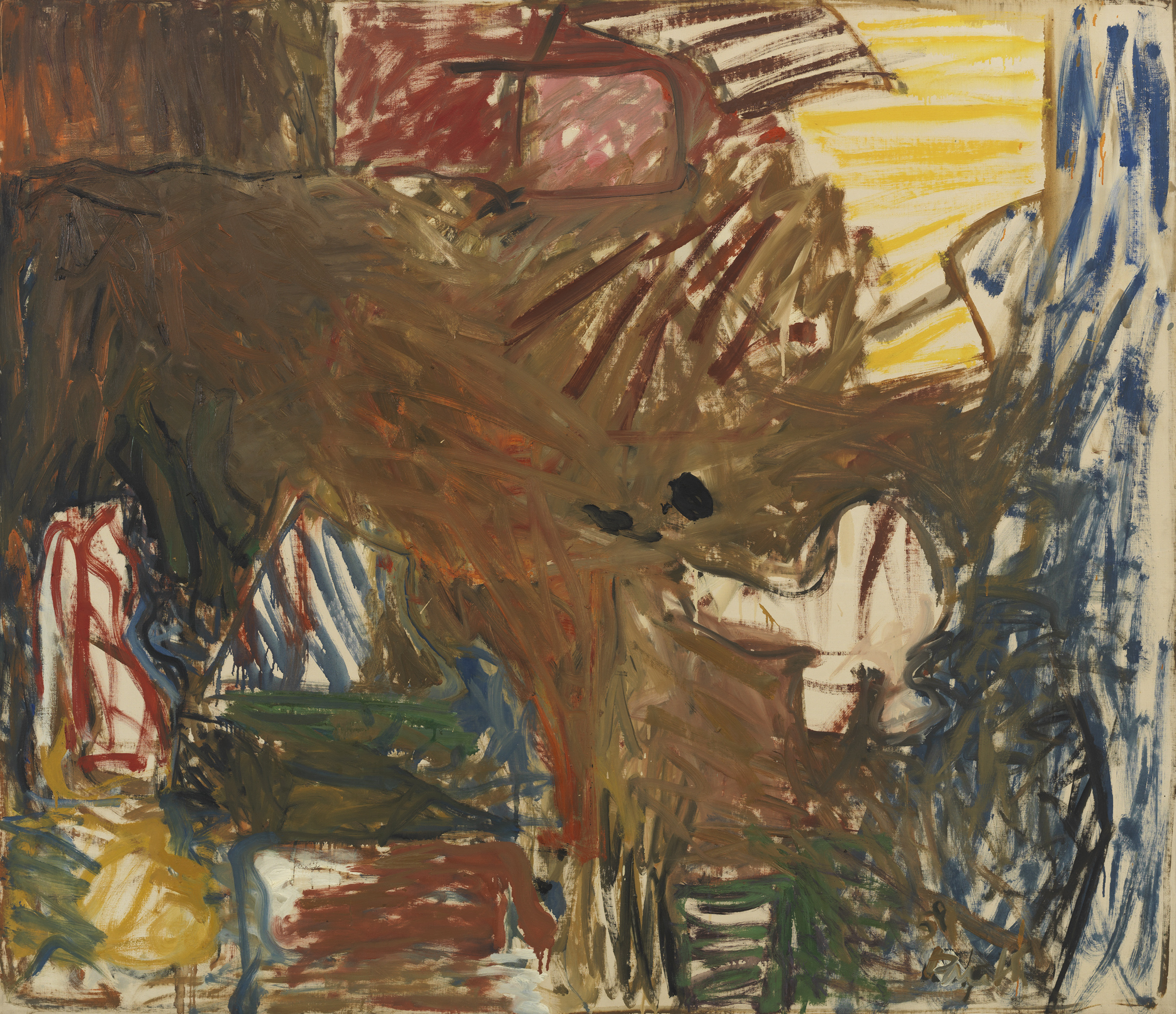 Pat Passlof AS Brown , 1959 Oil on linen 50 x 58 inches