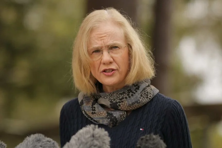 Queensland's Chief Health Officer Jeannette Young says there could be an undetected case in the community. Image:  ABC News: Lucas Hill