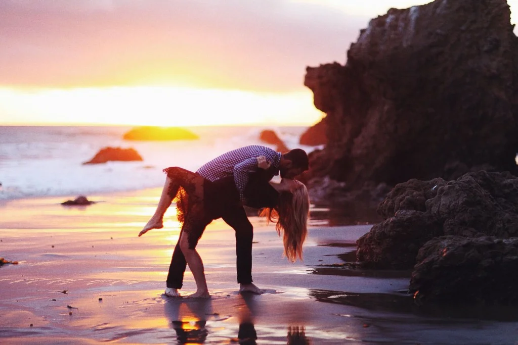 Beach engagement session