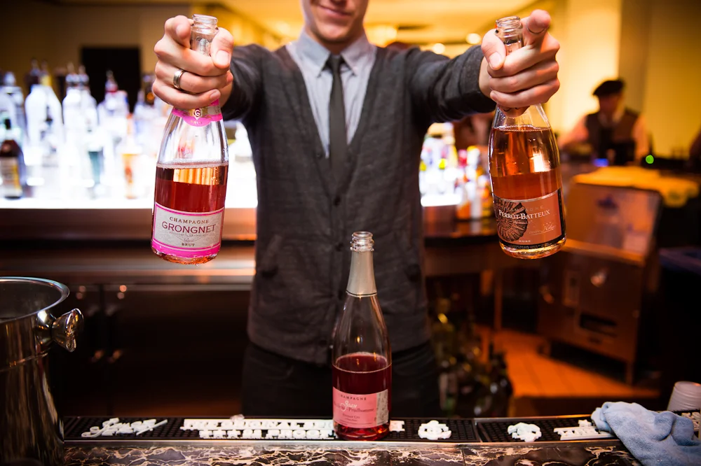 rose champagne fat cork