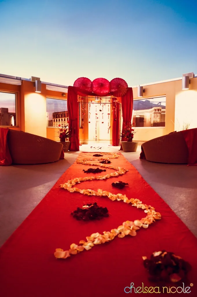 Chinese wedding red altar