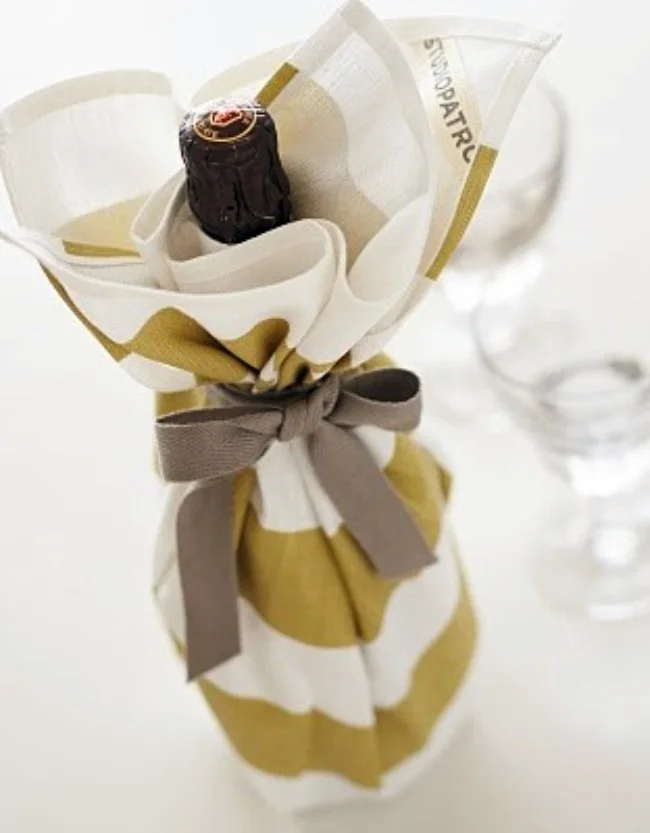 dressed up bottle of wine