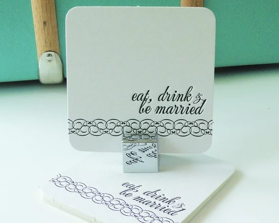 eat, drink, and be married coasters