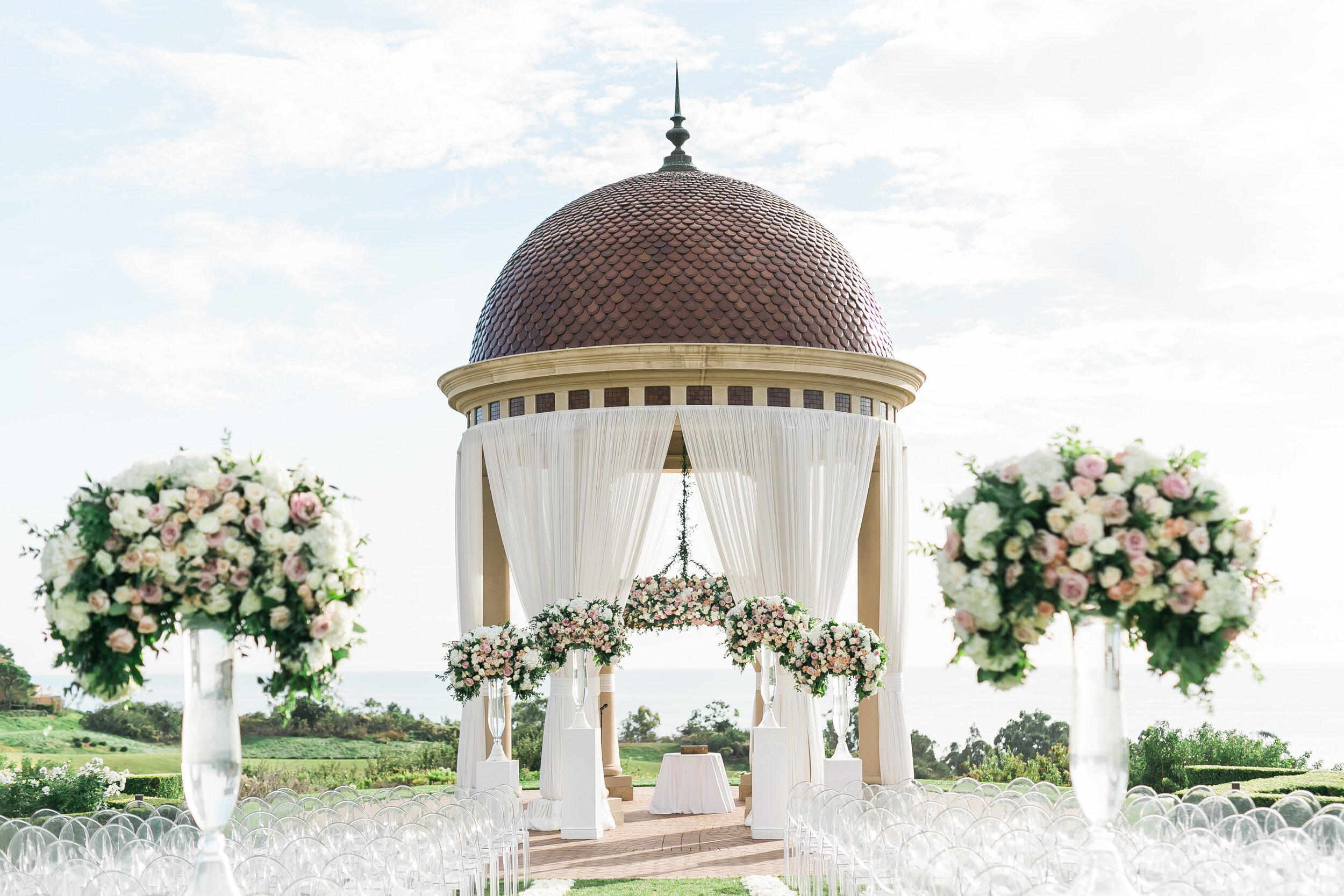 wedding ceremony at pelican hill celebrity athlete wedding Las Vegas Wedding Planner Angelica Rose Events.jpg