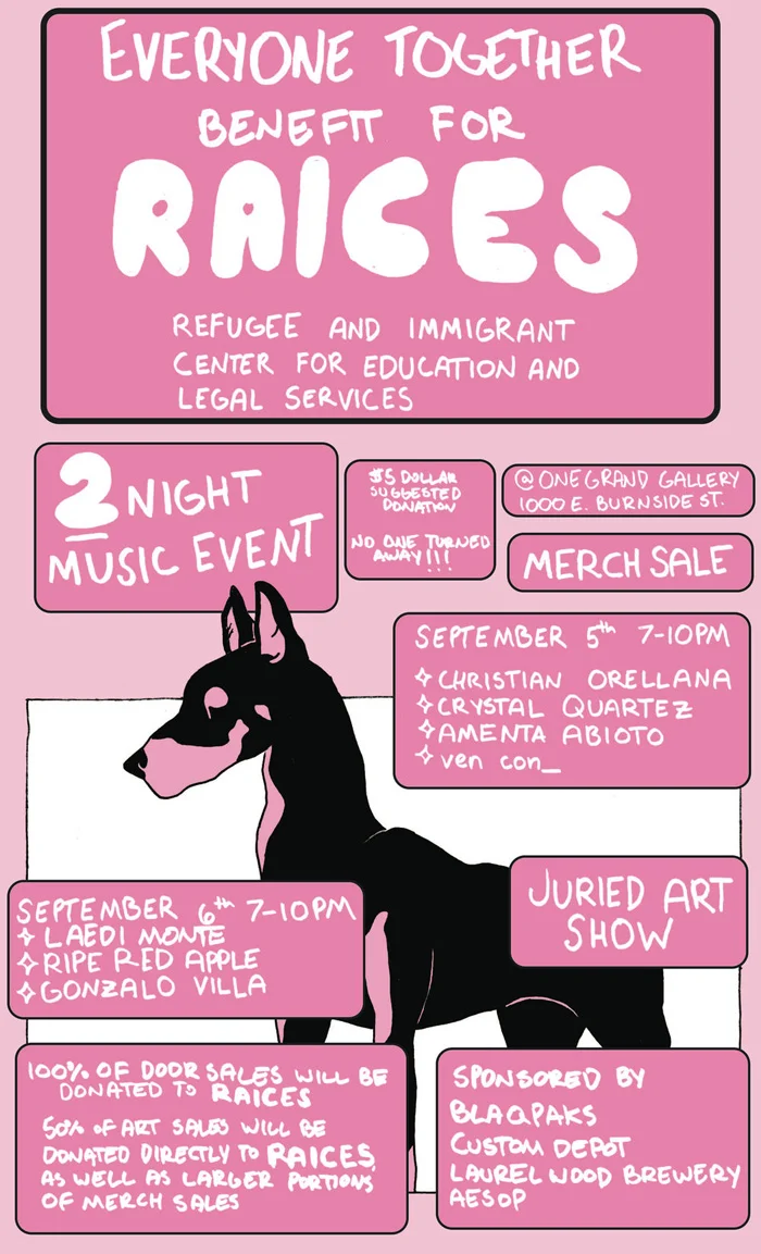 I have a photograph in this show! I’m donating 100% of the proceeds to RAICES.