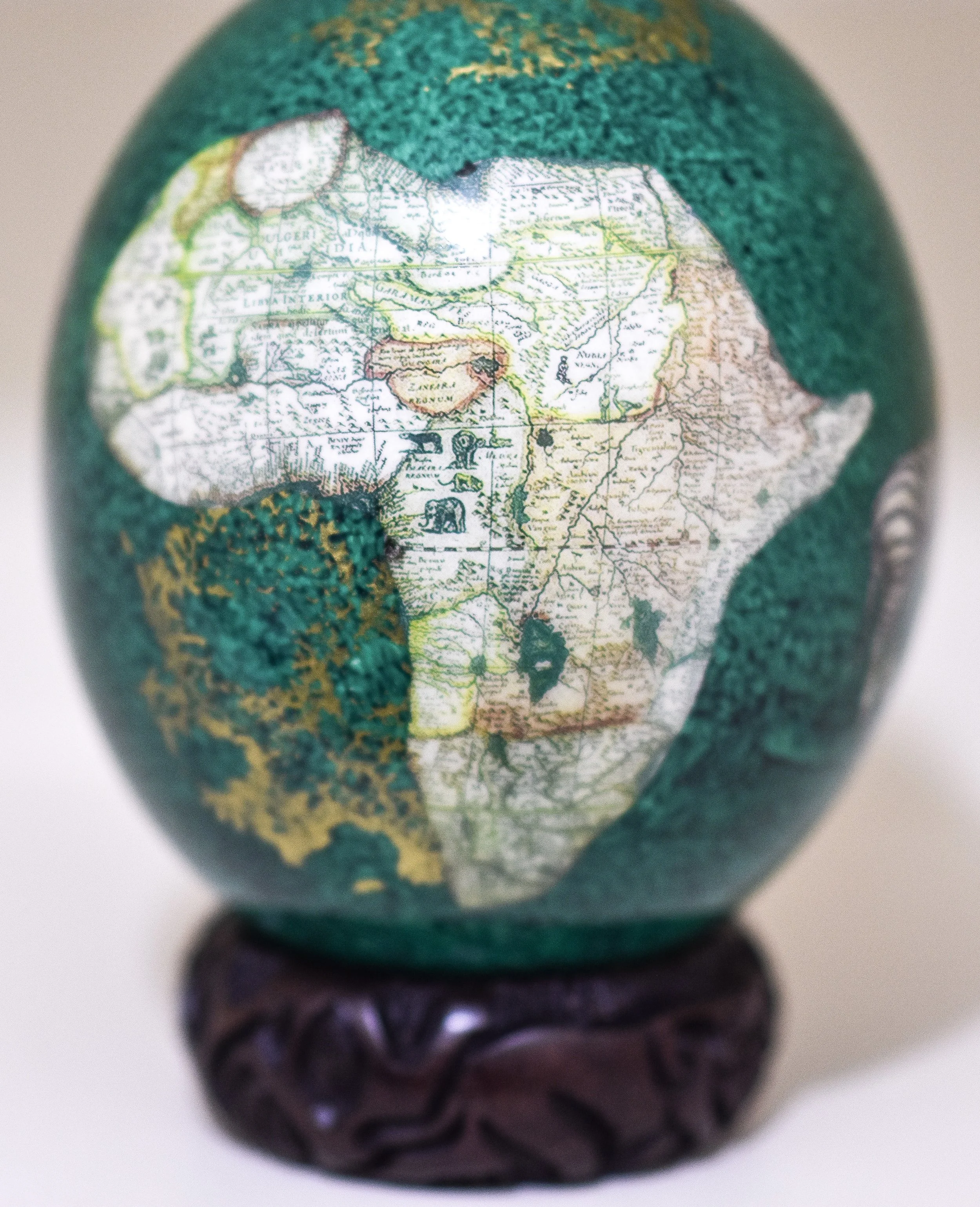 Big Five Ostrich Egg- Lime Green