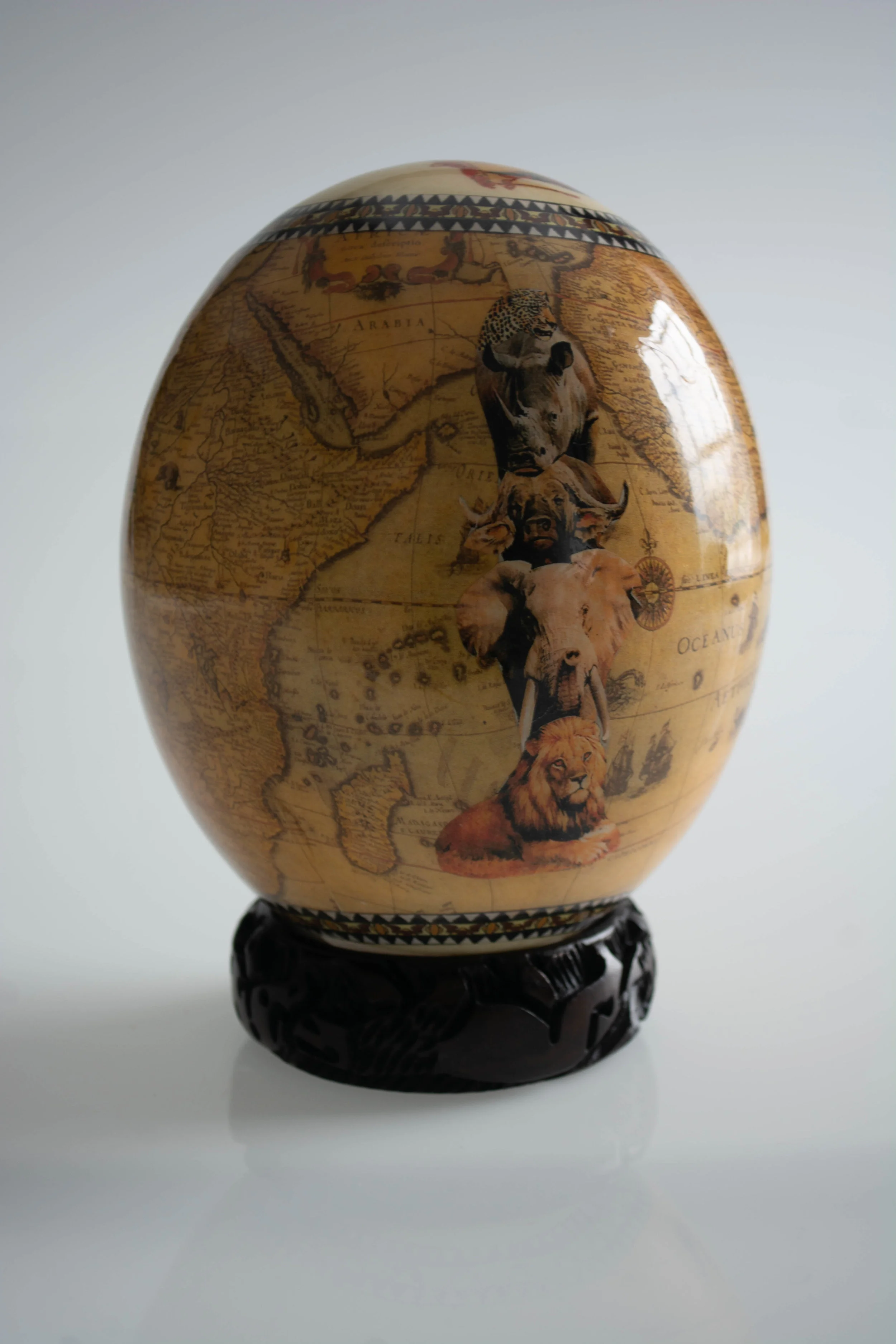 Big Five Ostrich Egg-Tan