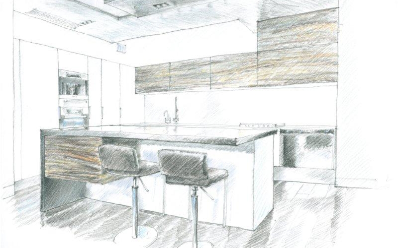 Sketch of kitchen 3