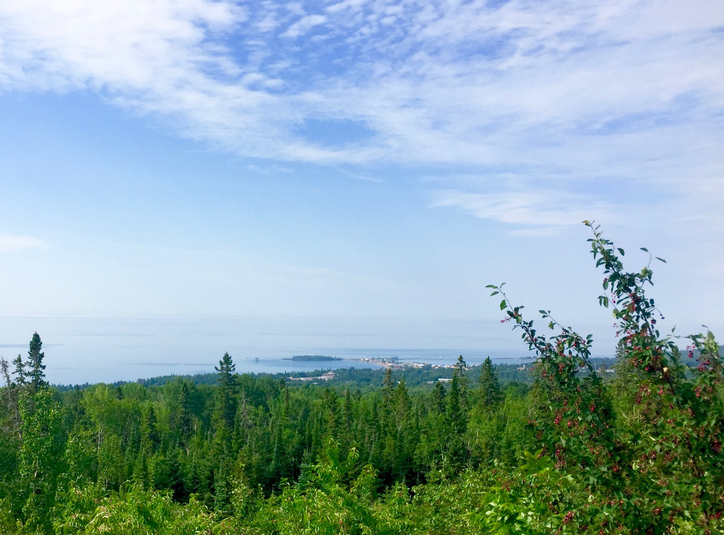 View of charming Grand Marais from Pincushion Mtn parking lot.jpg