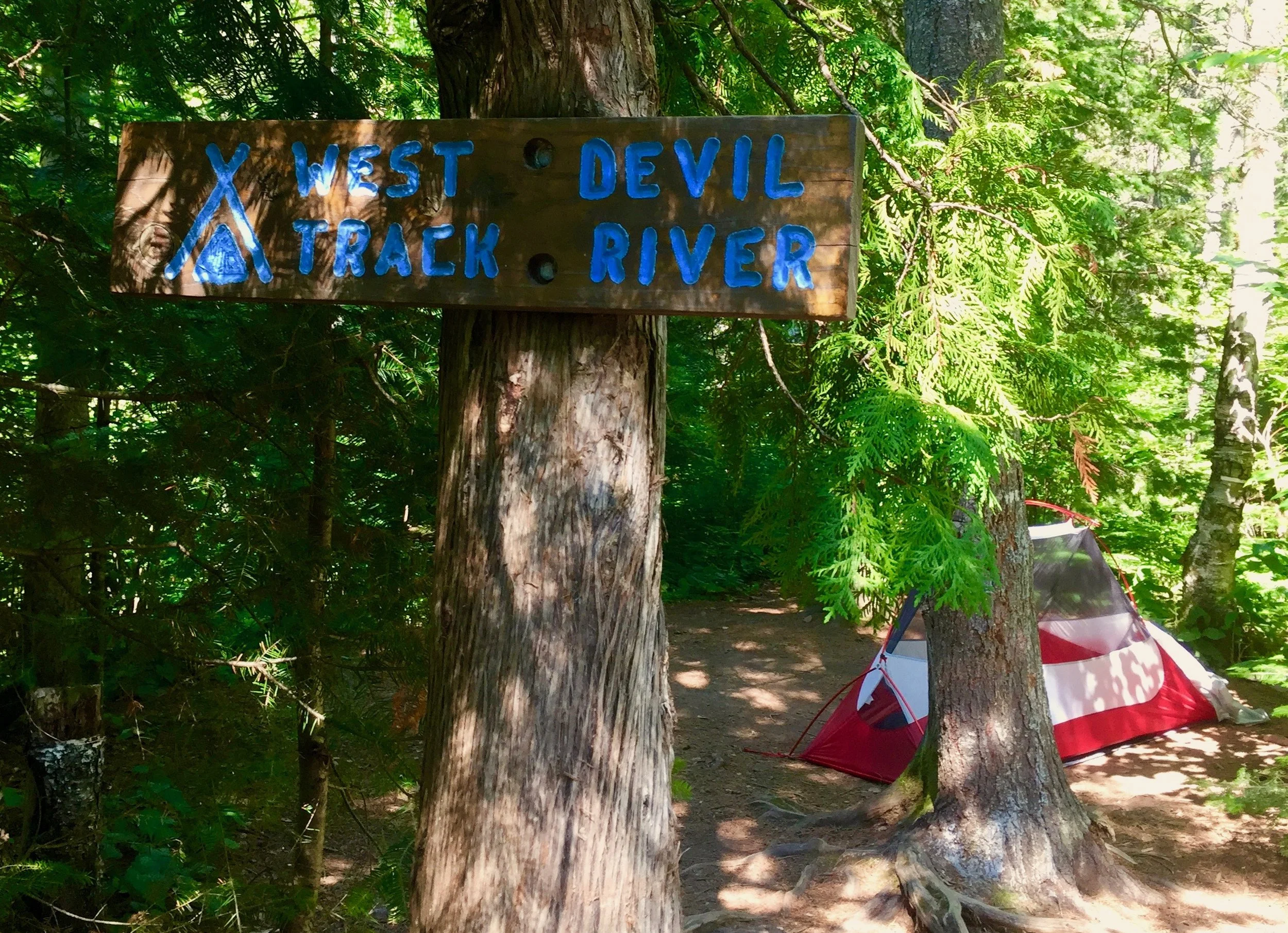 Popular W Devil Track River - Gorgeous weather meant no rainfly over our tents and millions of stars above.