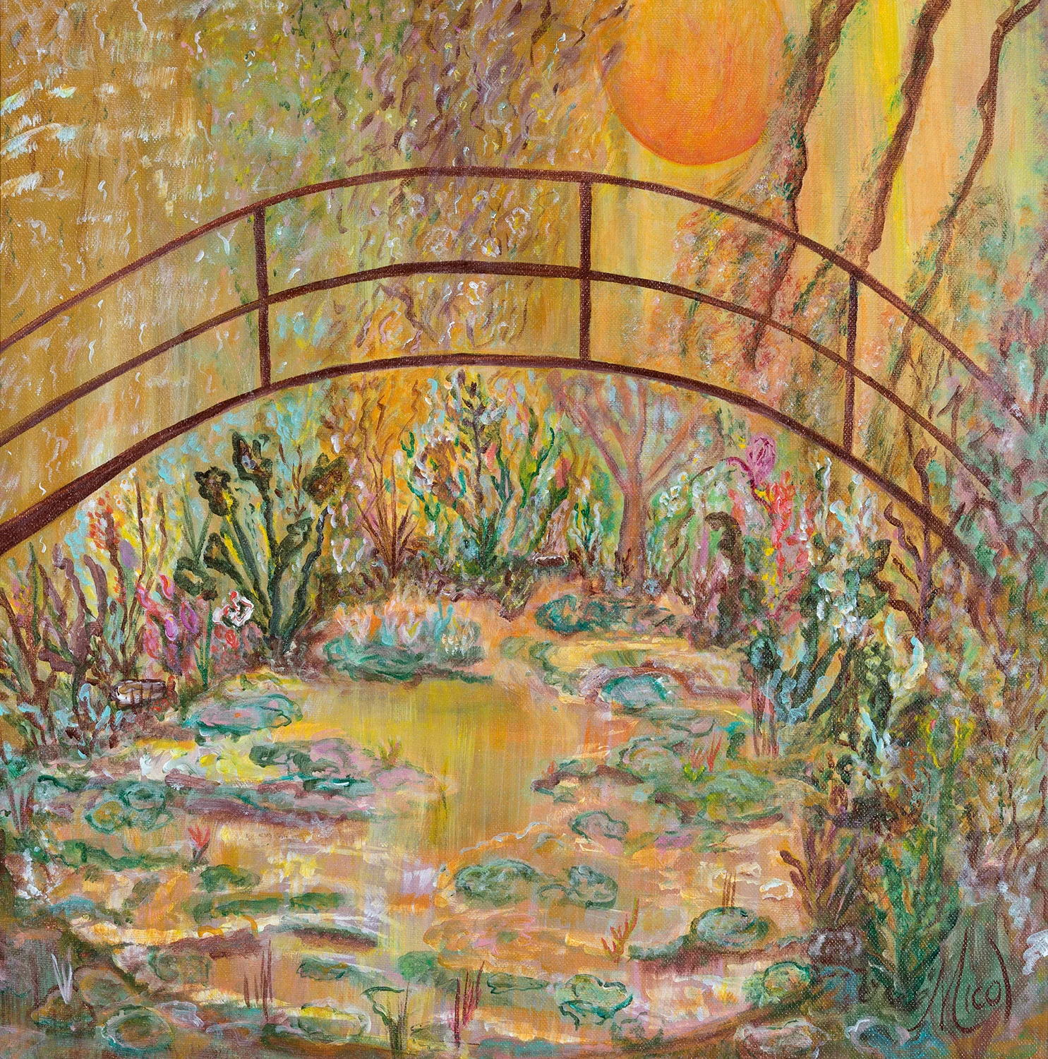 Celebration, 2016, acrylic on canvas, 18 x 18 inches