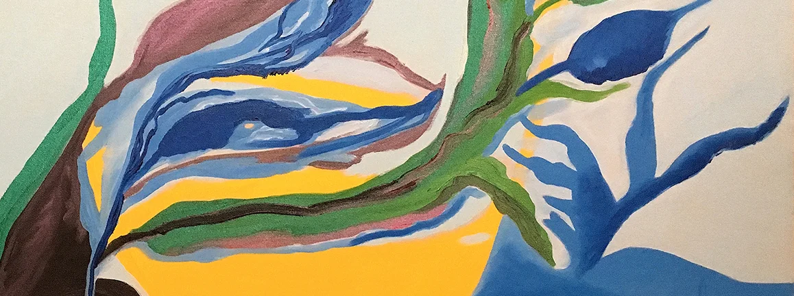 Hummingbird, (detail) 2003, oil on canvas, 36 x 48 inches
